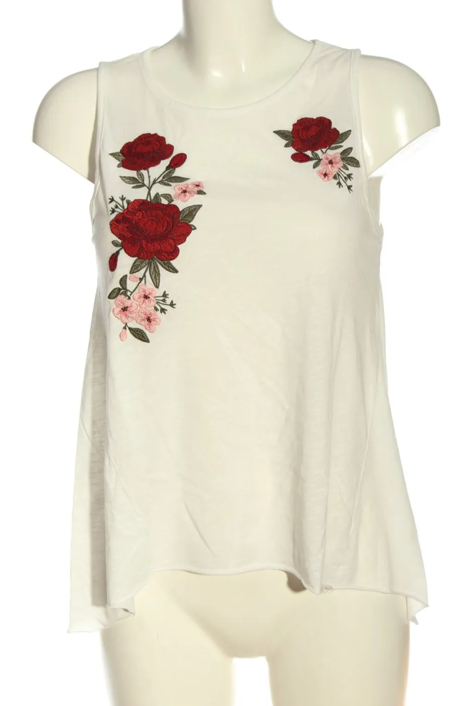 Amisu Débardeur blanc motif de fleur style décontracté