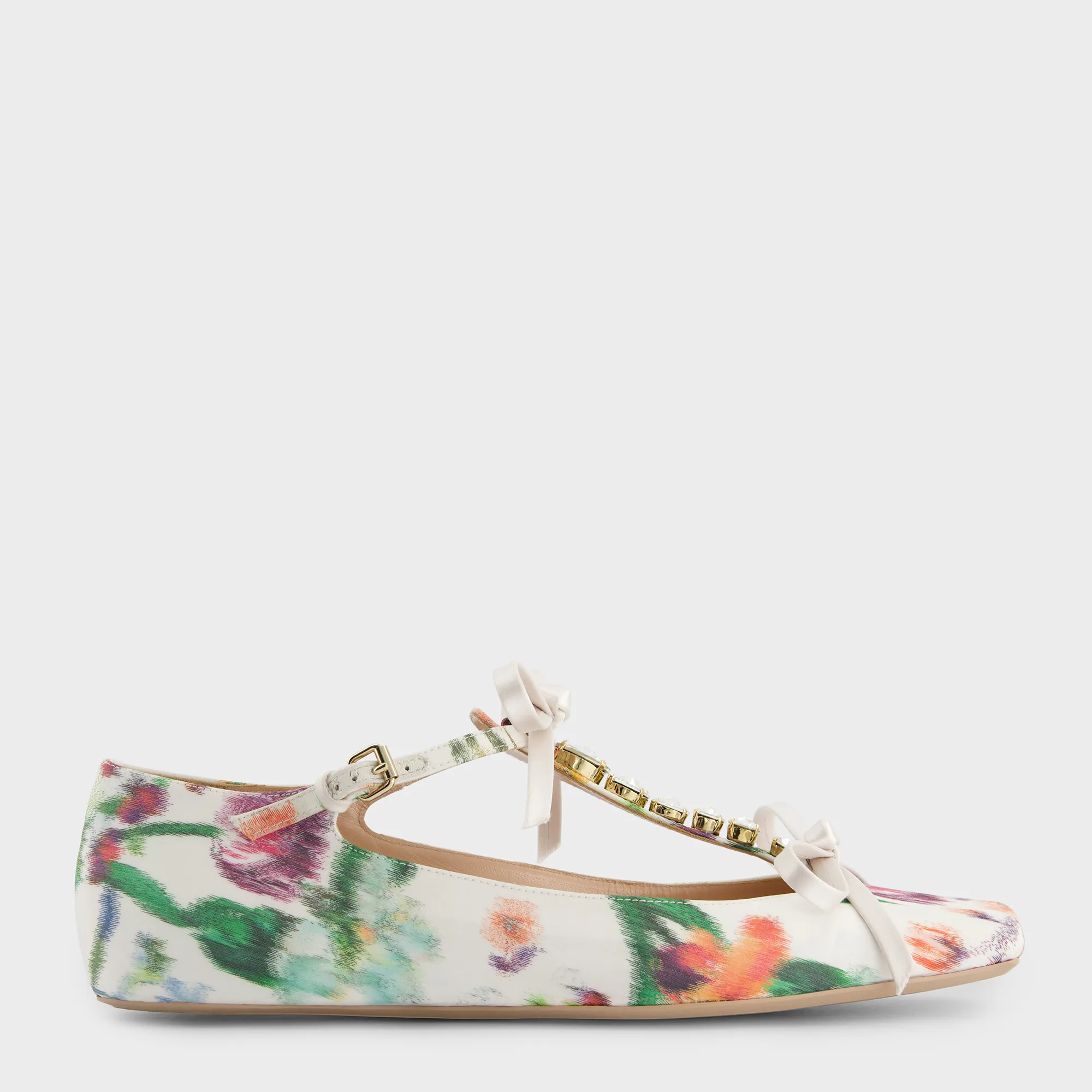 Ballerines Couture en satin ivoire