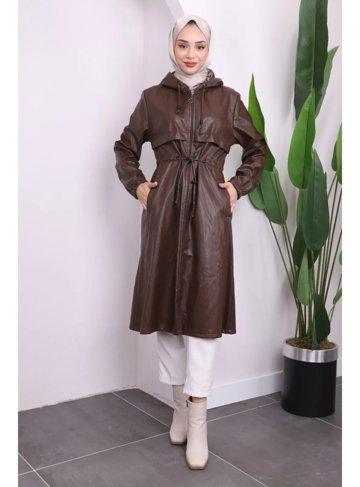 Brown - Unlined - Trench Coat