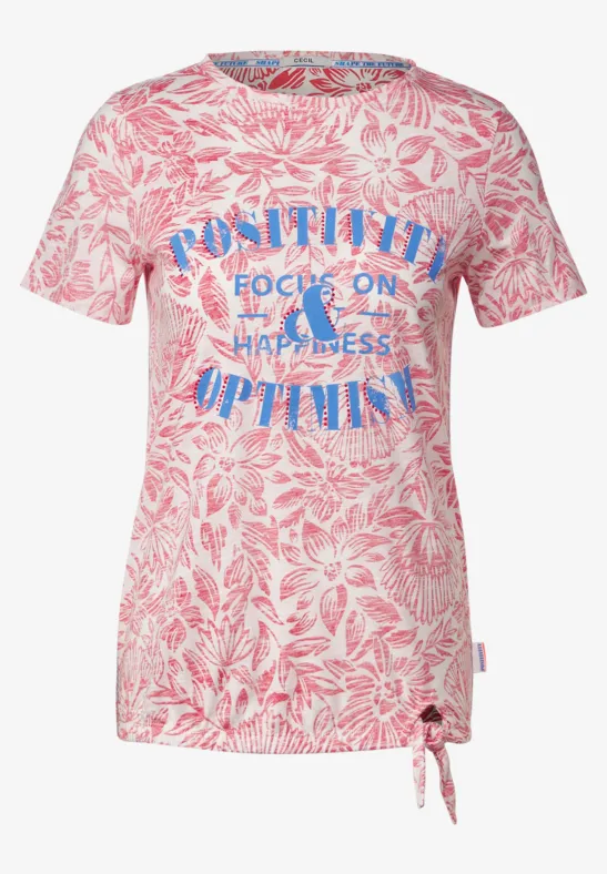 CECIL T-shirt avec nœud décoratif 