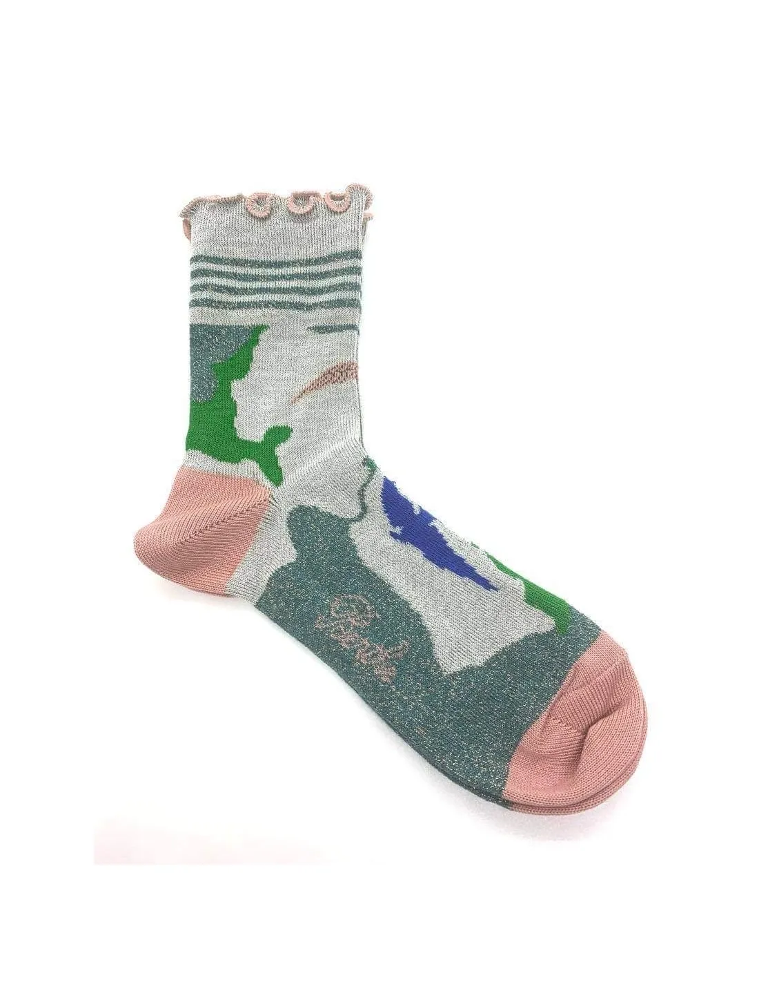Chaussettes Berthe aux grands pieds BAG19F.3 Rose/Vert
