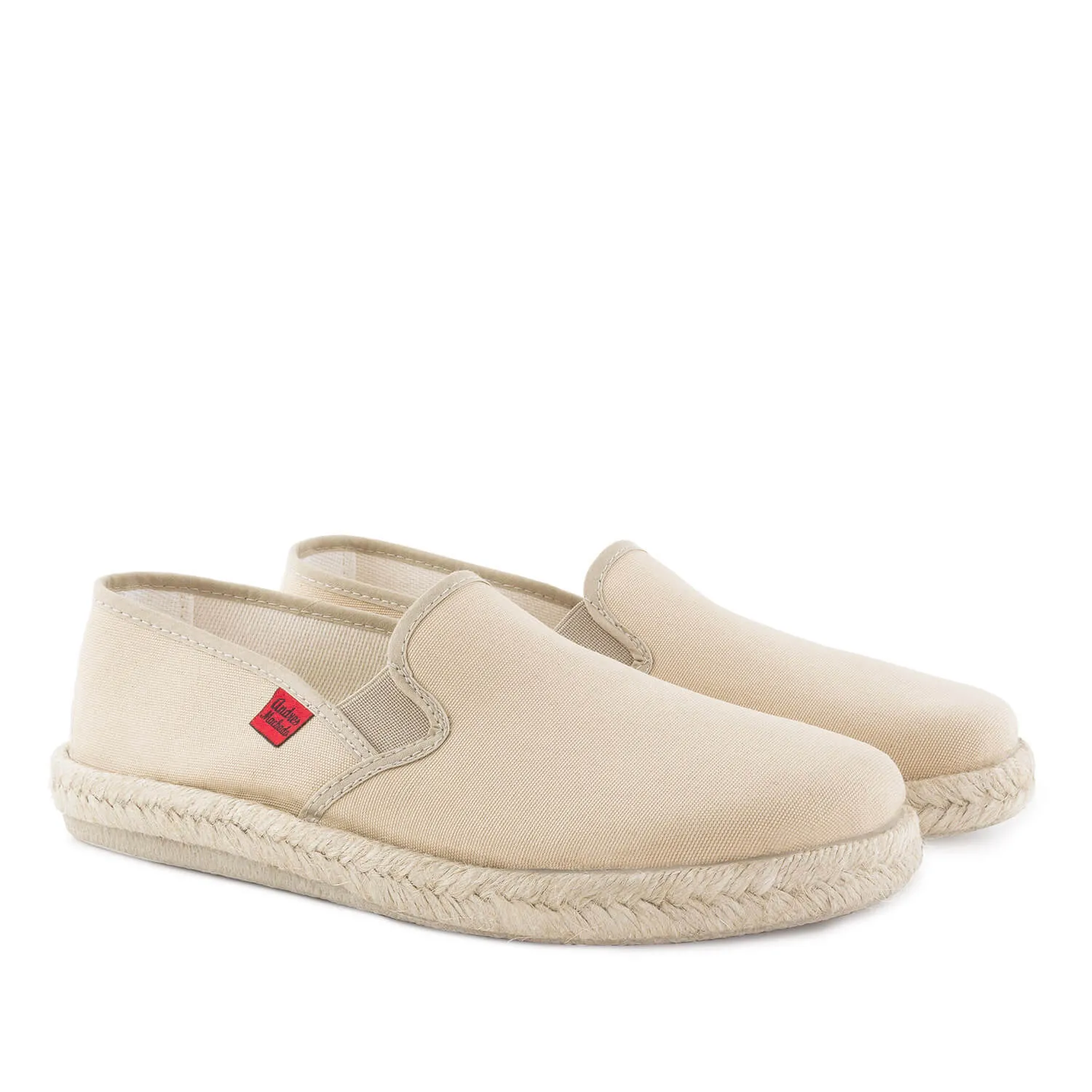 Chaussures SLIP ON Toile Beige et semelle en Jute.