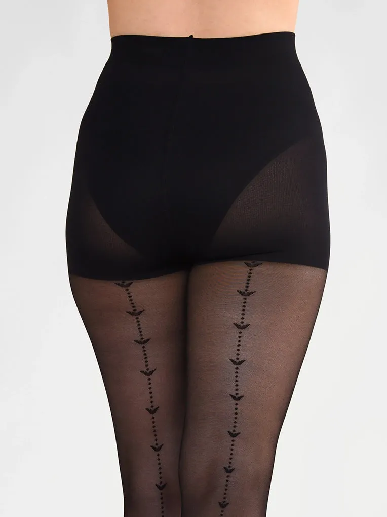 Collant ligne arrière tulipe et pois