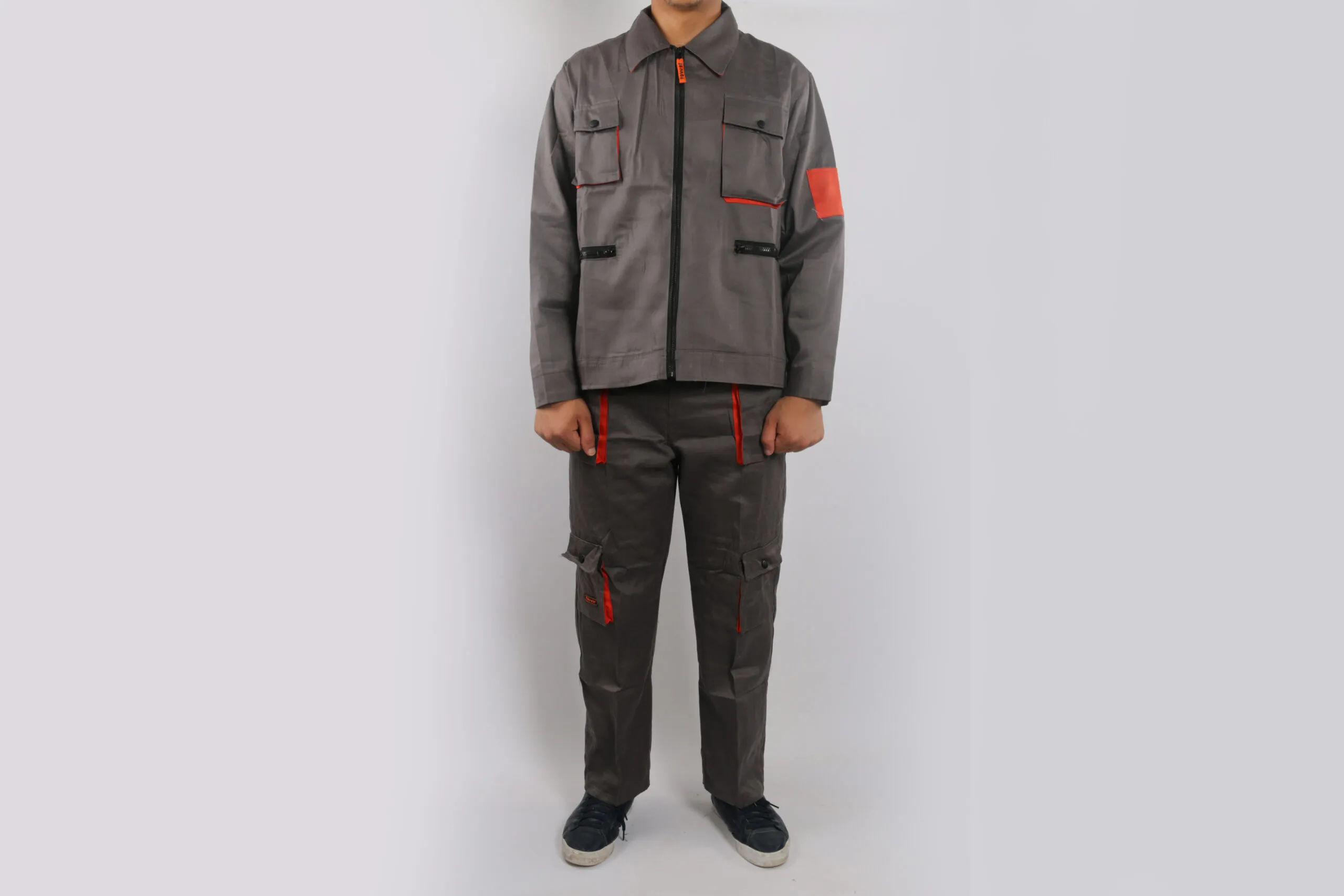 Costume de travail gris/orange (xxl) ** POWER