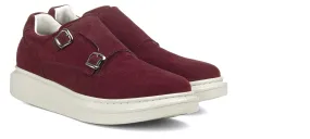 Delta - Slip Ons rehaussantes en Cuir Daim jusqu'à 7 cm en plus