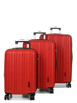 Ensemble 3 valises Worldline Braga 2 Rouge  623/3Re  