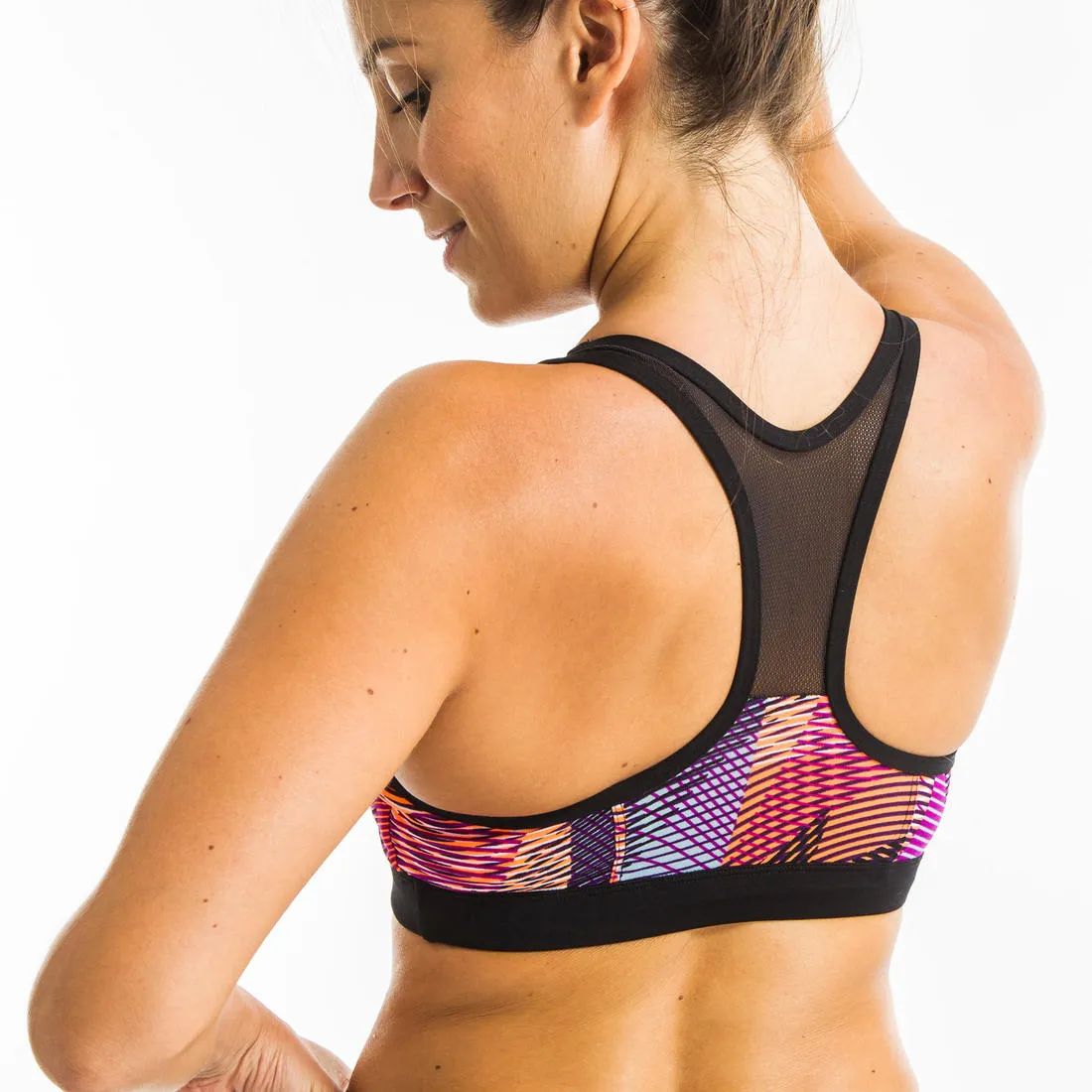 Haut de maillot de bain  Aquafitness femme Lou vib rose