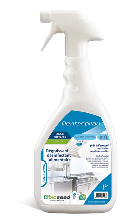 Nettoyant Dégraissant Désinfectant en Spray 1L