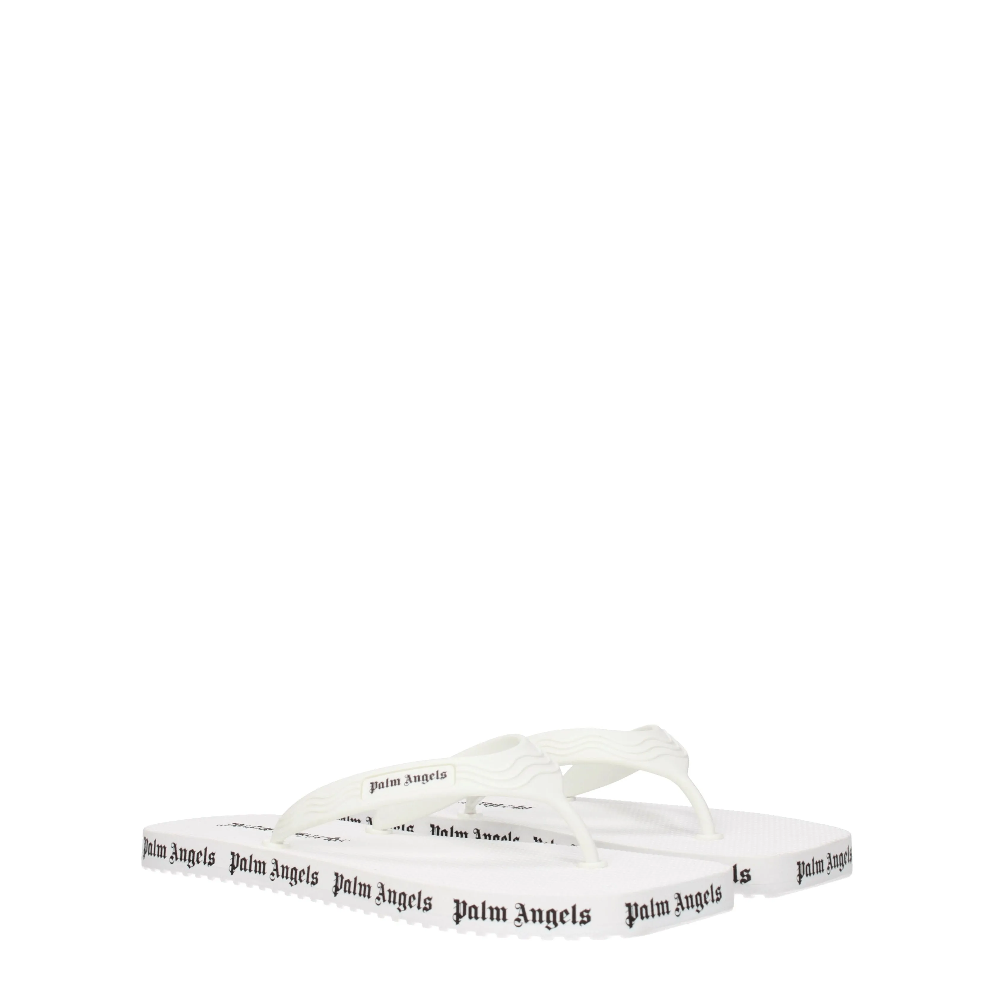 Palm Angels infradito femme caoutchouc blanc / noir