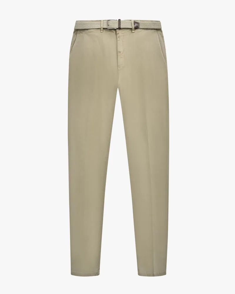 Pantalon chino avec ceinture grande taille beige clair - Size-factory