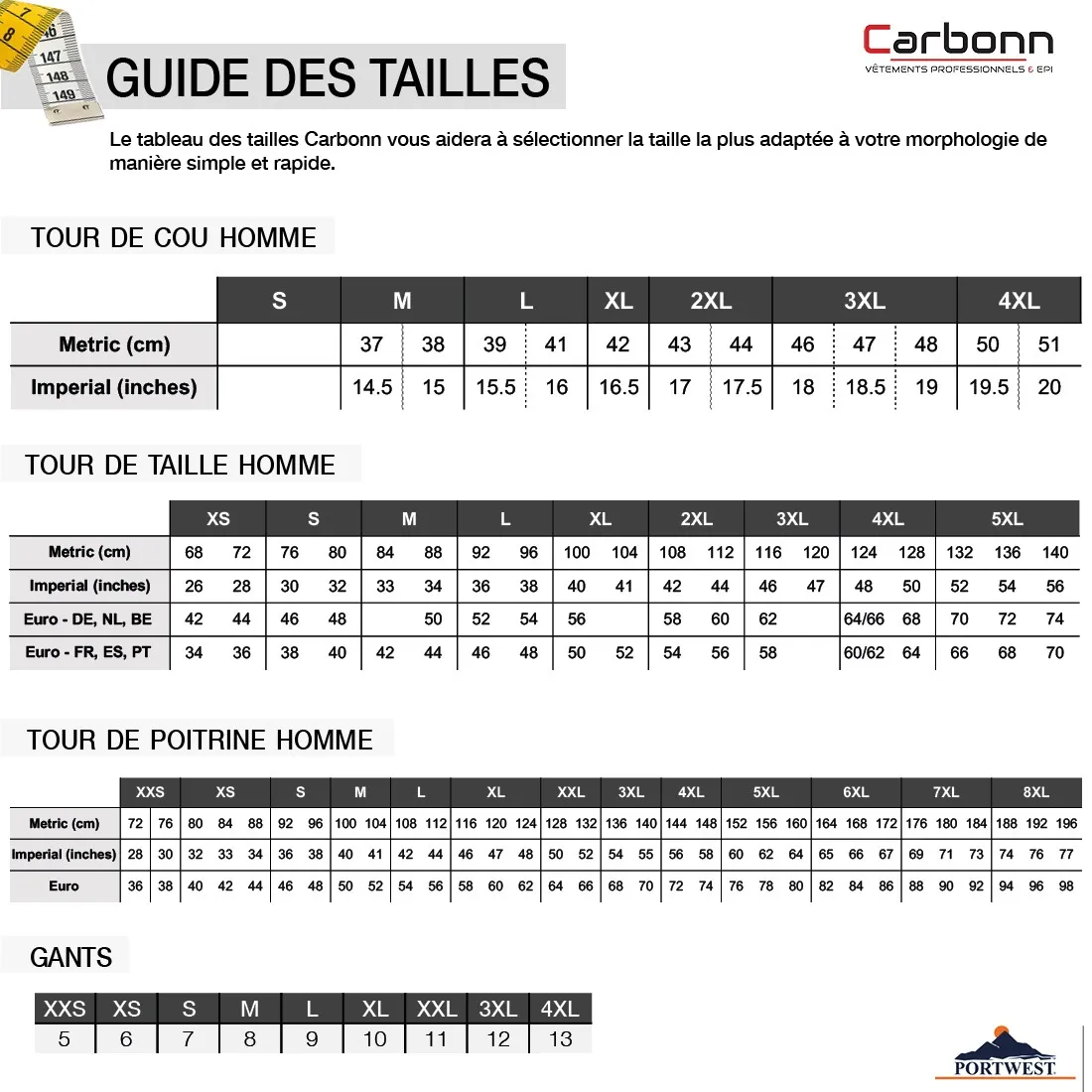 Portwest - Tee-shirt manches courtes en coton avec bandes réfléchissantes COMFORT HV