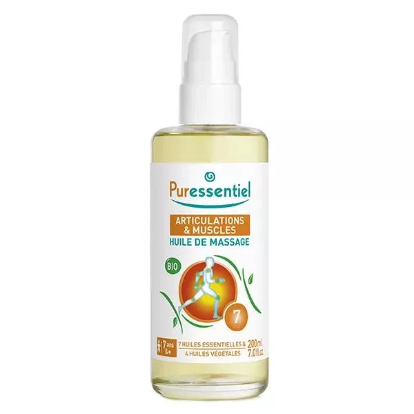 Puressentiel Articulations & Muscles Huile de Massage Pompe Arnica Gaulthérie Bio 200 ml