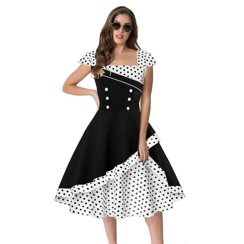 Robe Année 70 Pin-Up Rockabilly