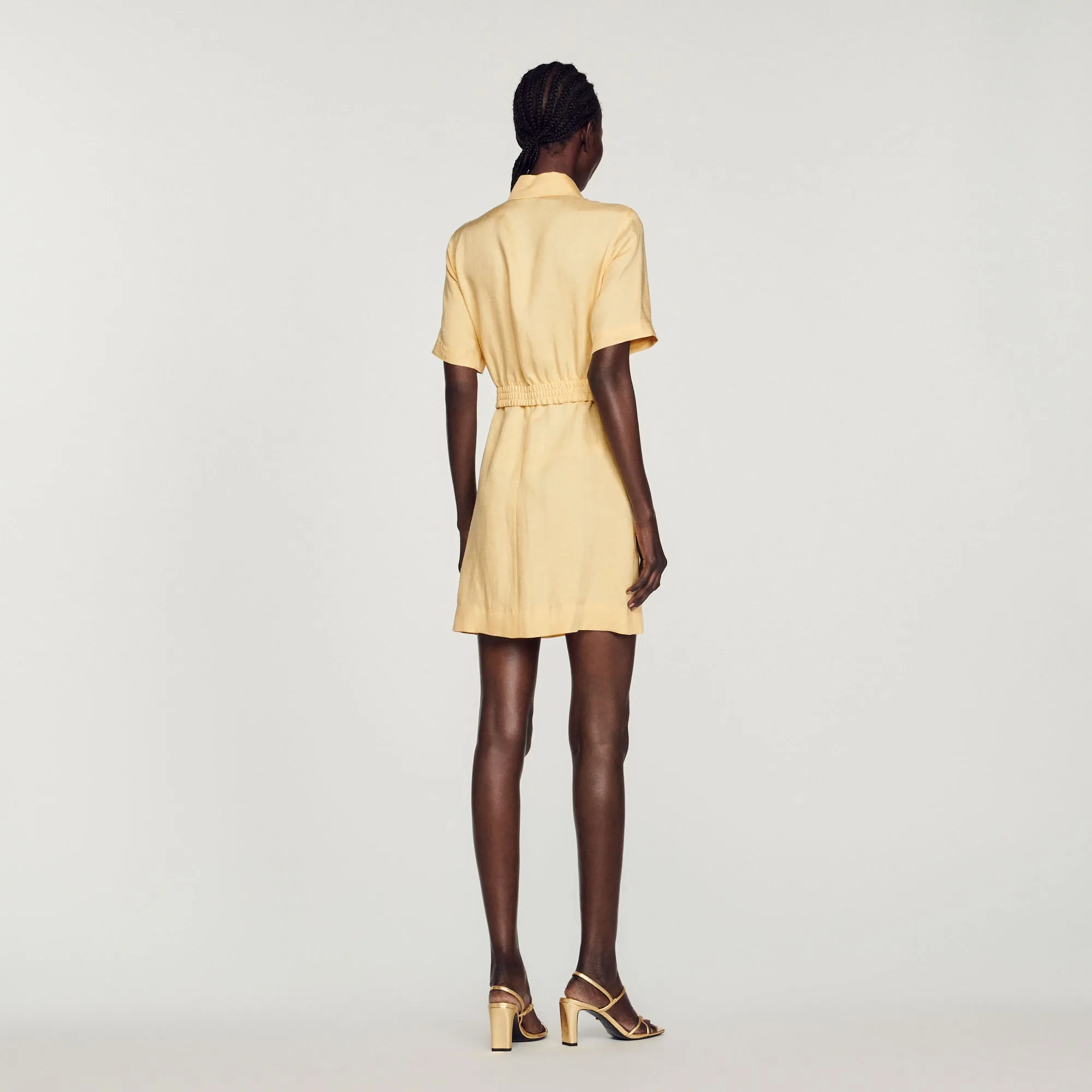 Robe courte boutonnée