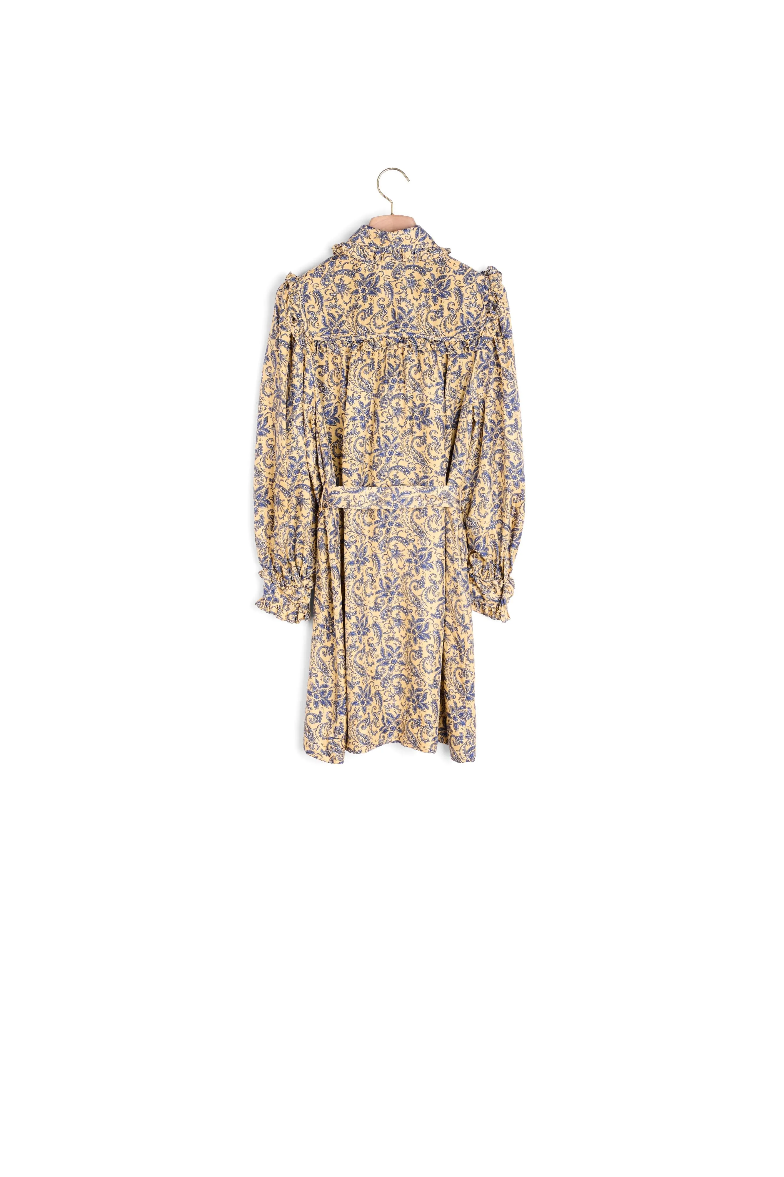 Robe courte imprimée en soie