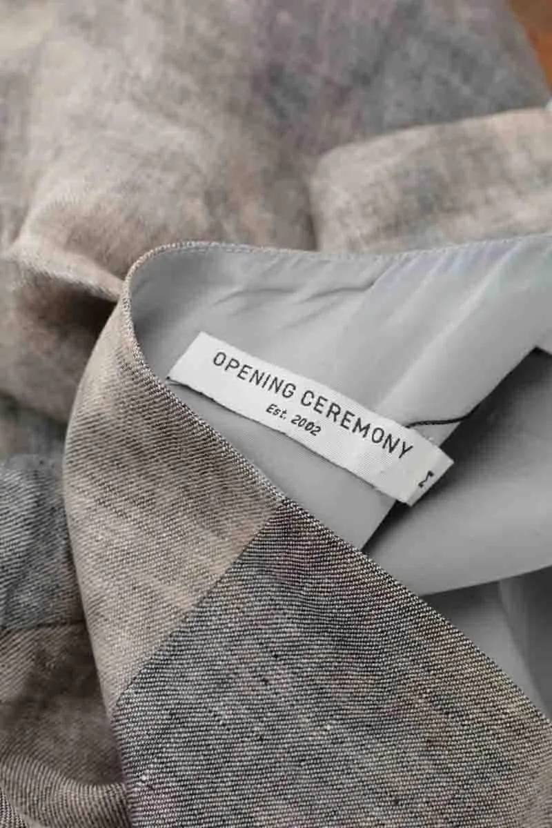 Robe en lin  Opening Ceremony gris. Matière principale lin. Taille 38.