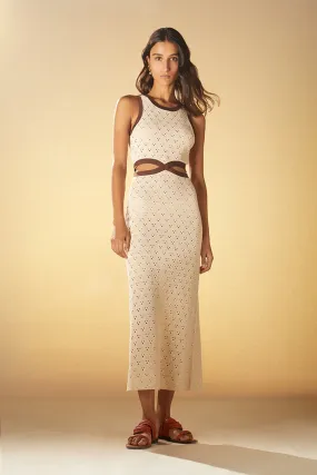 Robe en maille à découpes