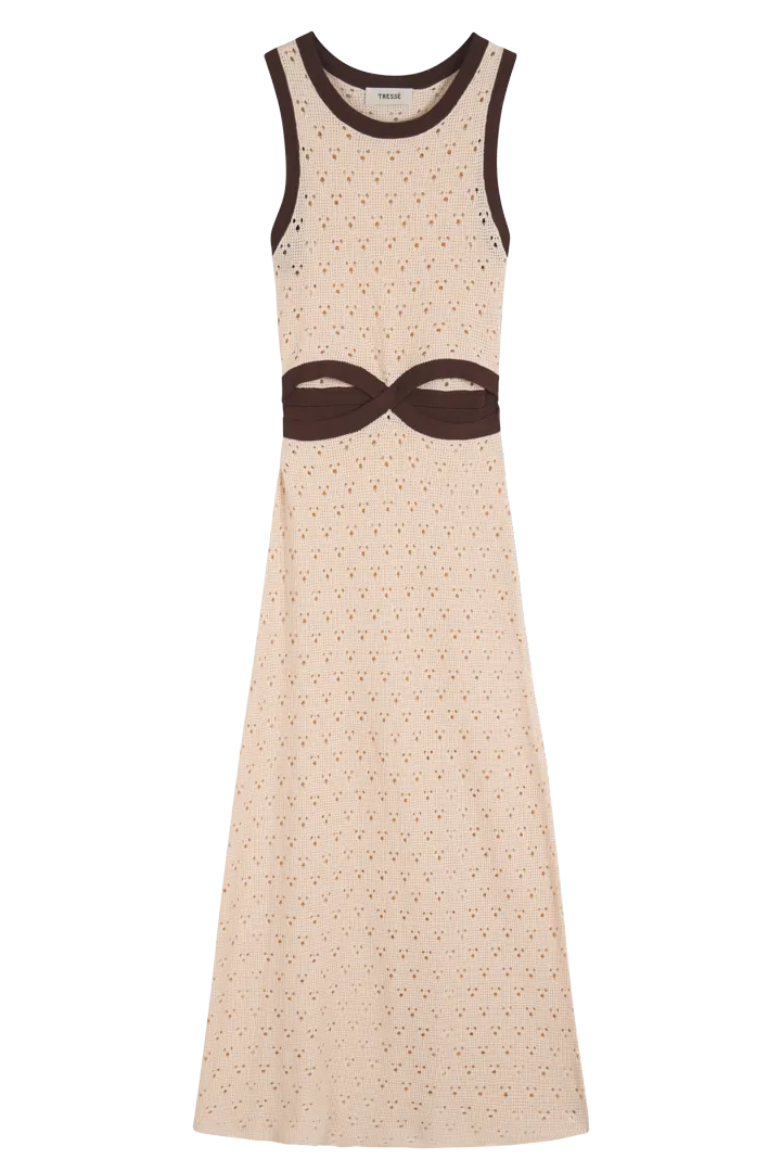 Robe en maille à découpes