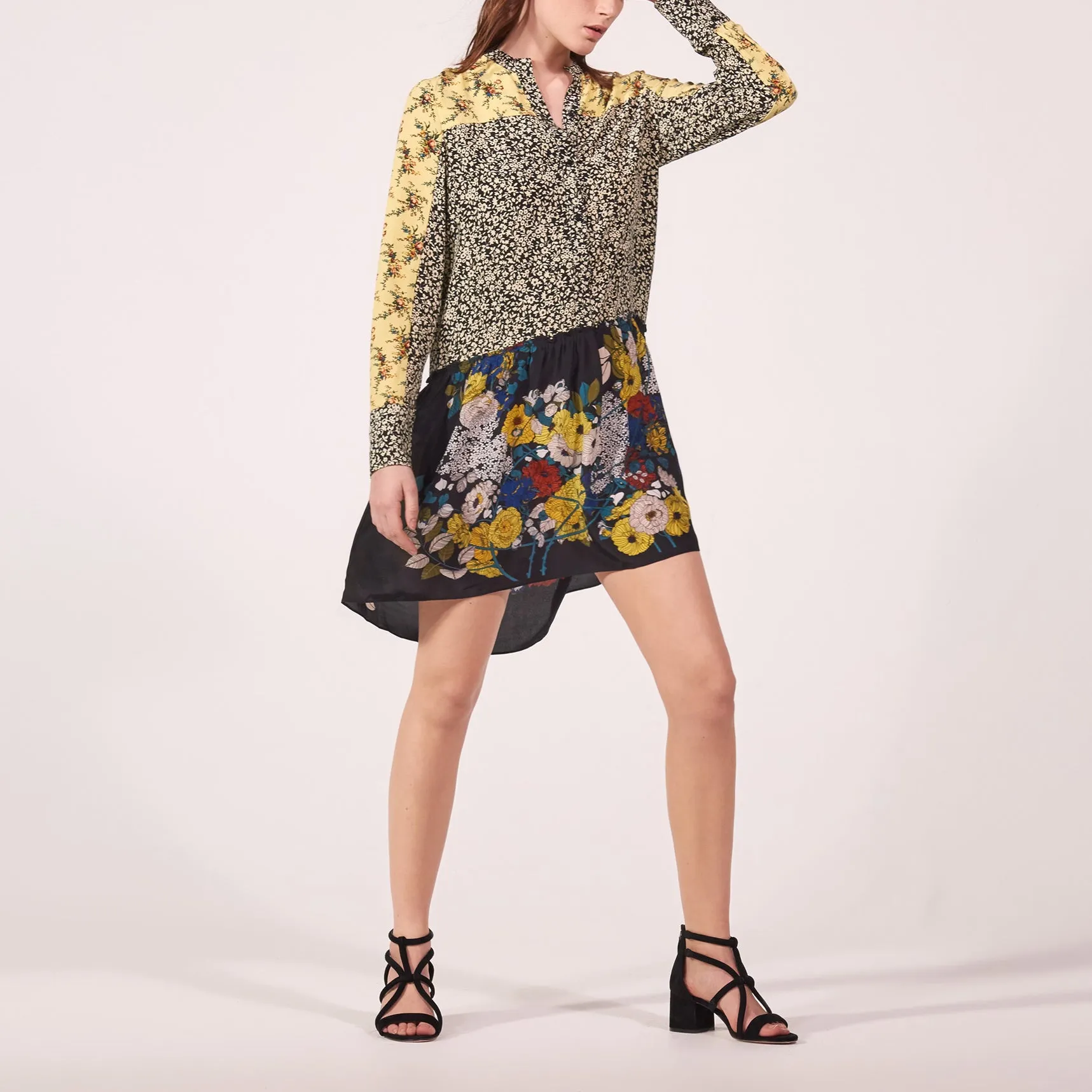 Robe en patchwork fleuri