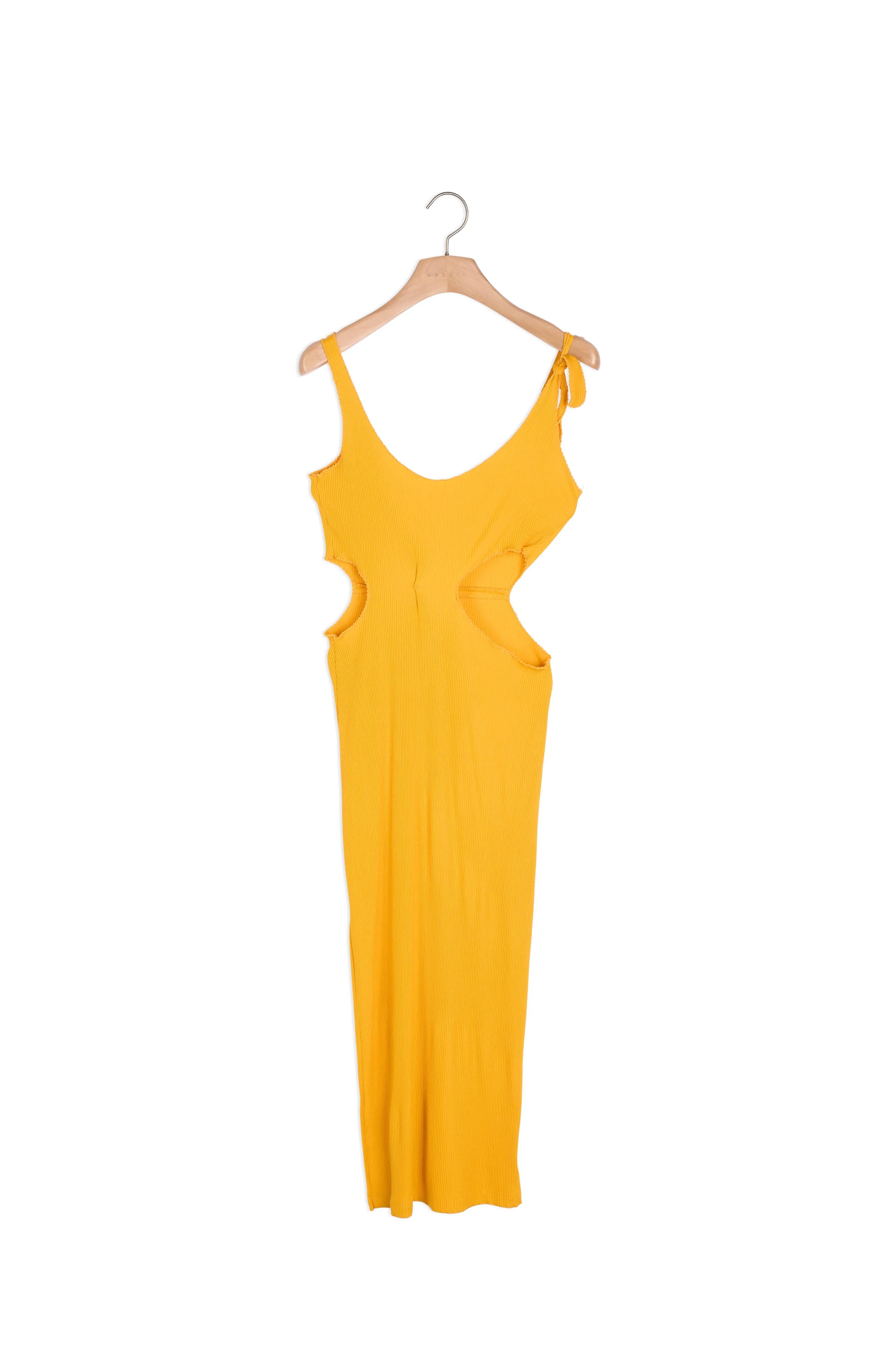 Robe midi ajourée sur les cotés