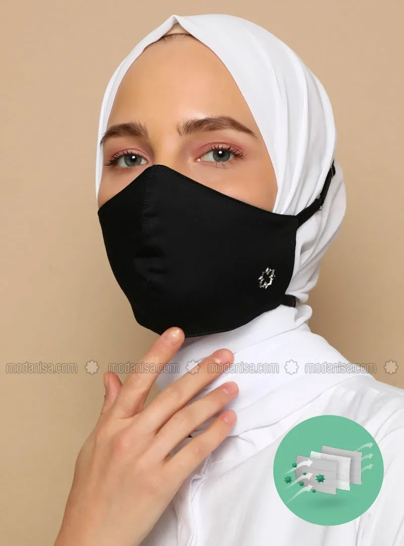 Rose Filter Mask Black
