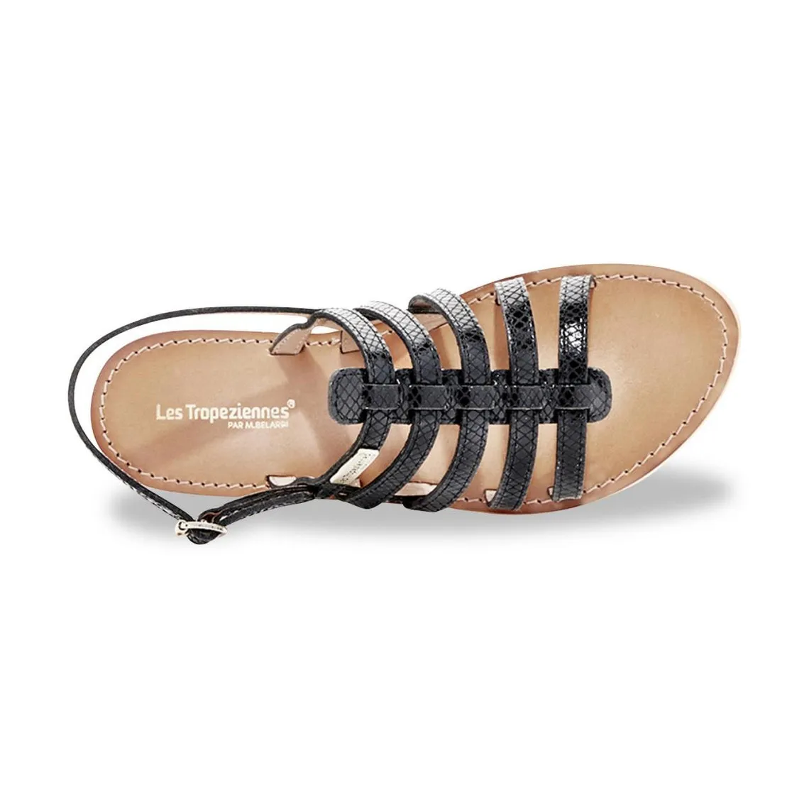 Sandales femme HIKANO noir en cuir | 3 Suisses