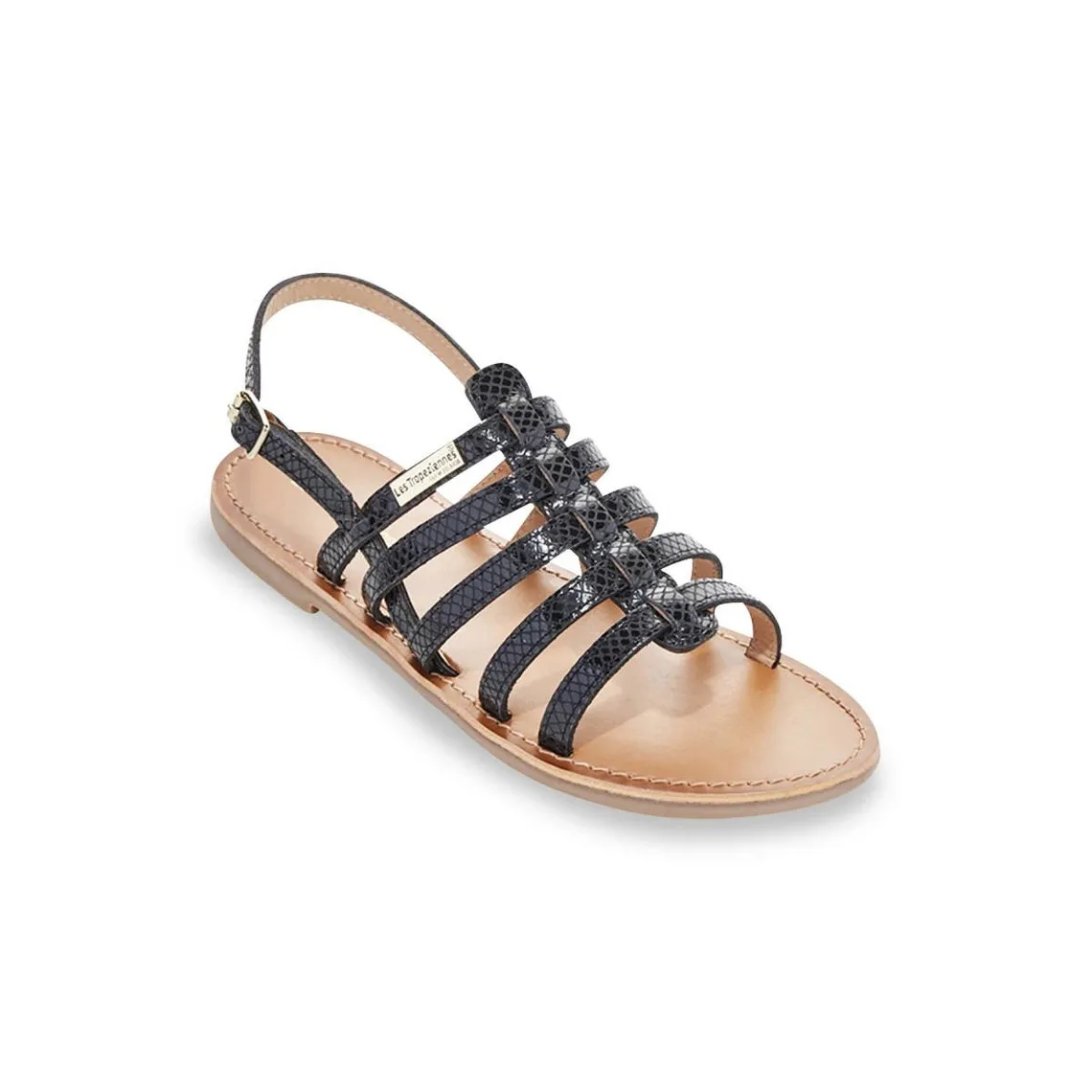 Sandales femme HIKANO noir en cuir | 3 Suisses