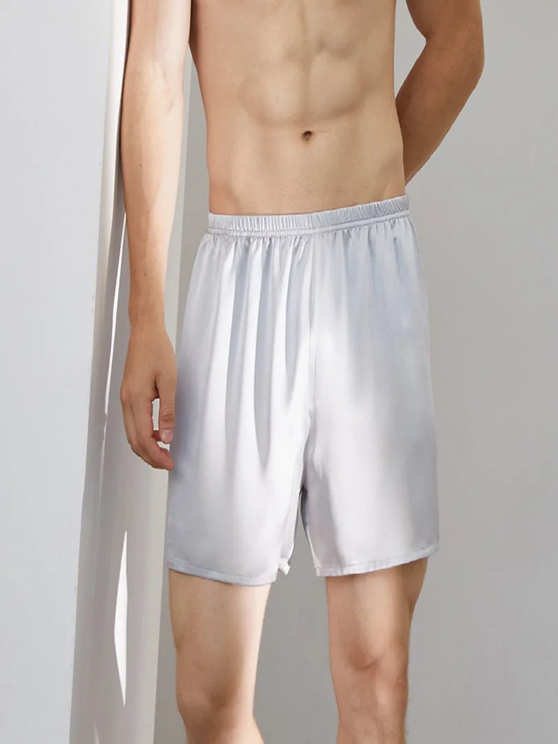 Short en soie homme gris clair 19 mommes VOYAGE
