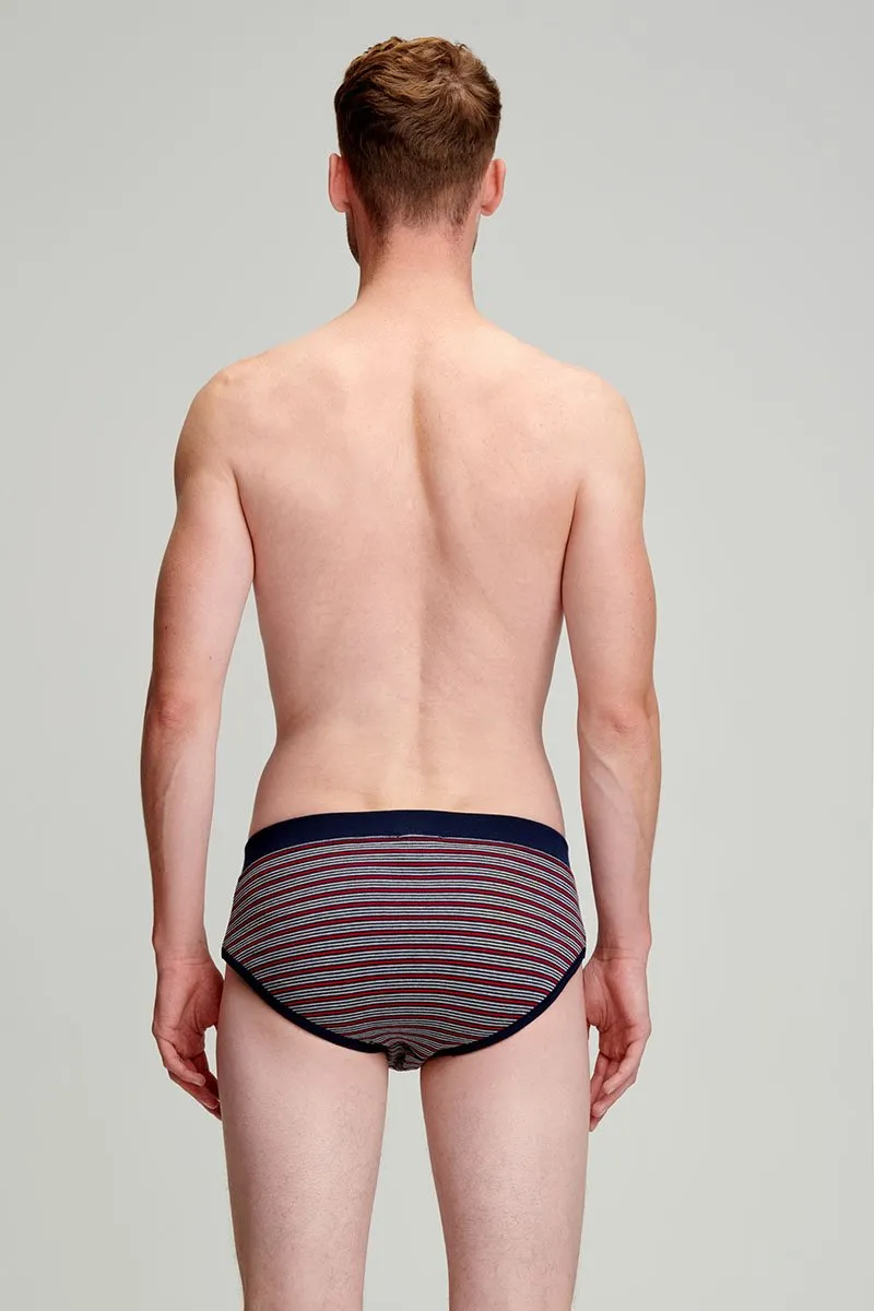 Slip rayé ouvert - coton léger biologique