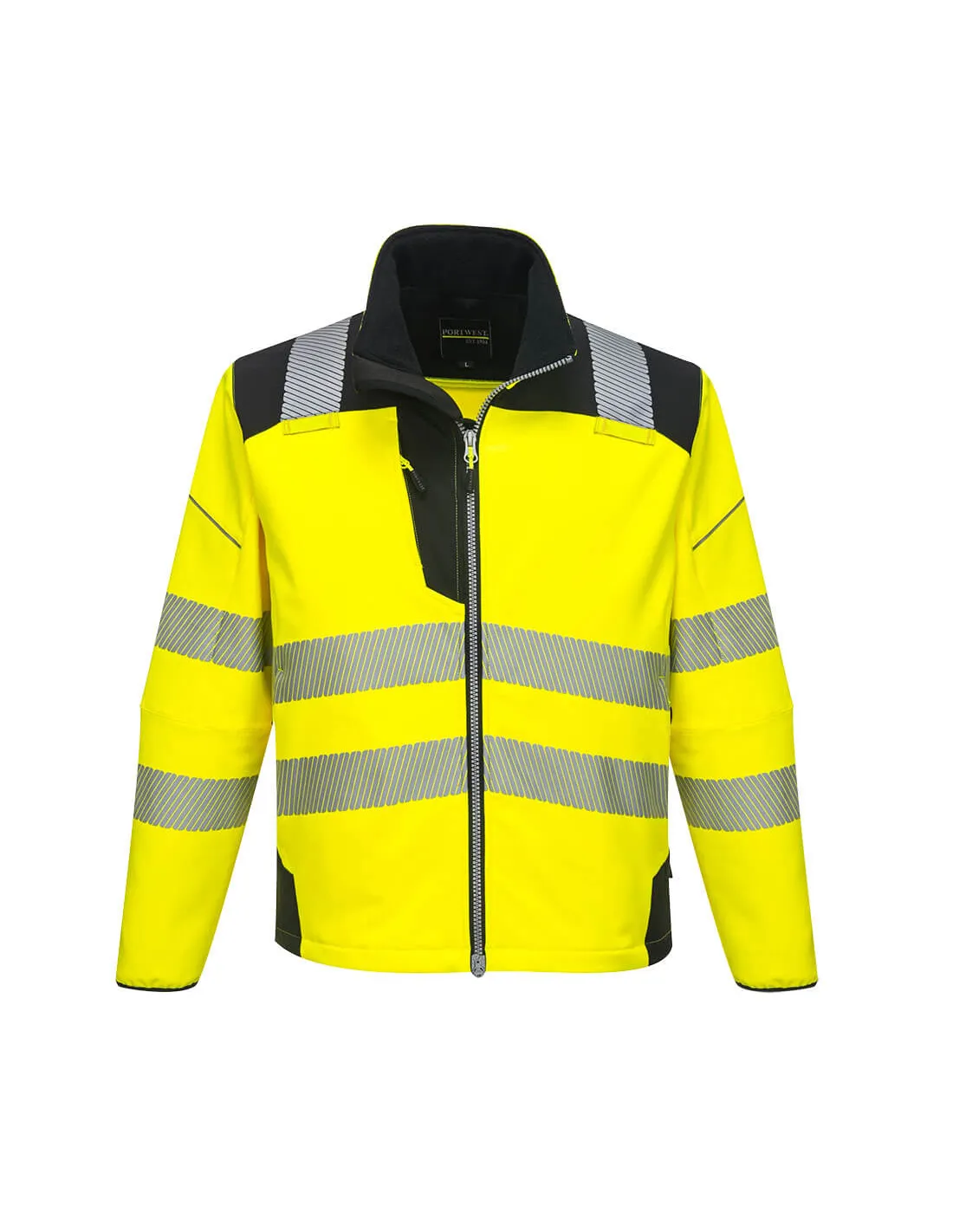 Softshell Haute-Visibilité PW3 couleur : Jaune/Noir taille 4XL - PORTWEST