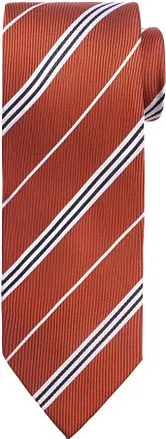 Suitable Cravate Soie Rouge Rayé FC22-18 Red commander en l