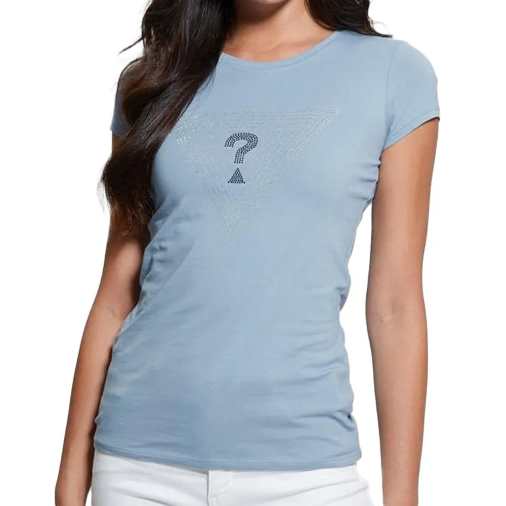 T-shirt Bleu Femme Guess Maze
