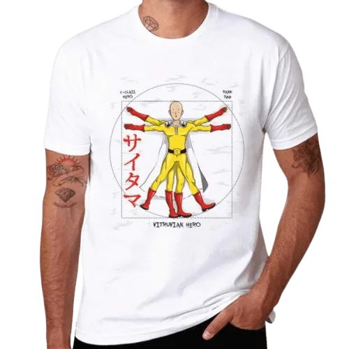 T-Shirt One Punch Man  Homme de Vitruve