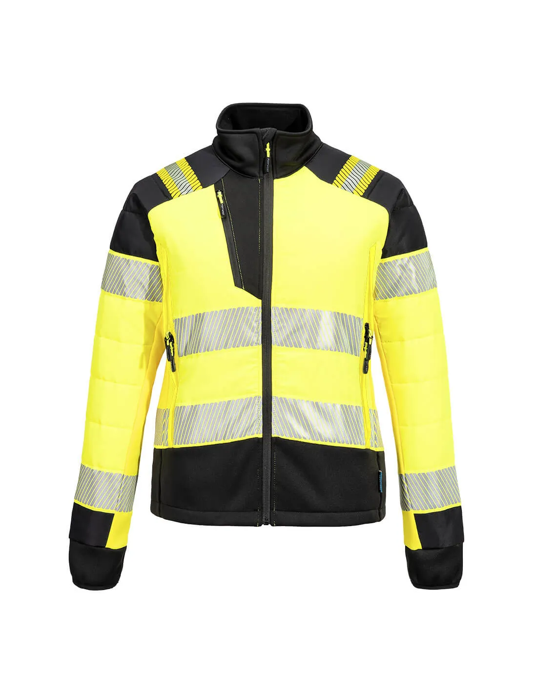 veste baffle hybride hv pour femme pw3 - taille l - jaune/noir - portwest