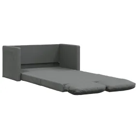 vidaXL Canapé-lit 2 en 1 gris foncé 112x174x55 cm tissu | vidaxl-fr