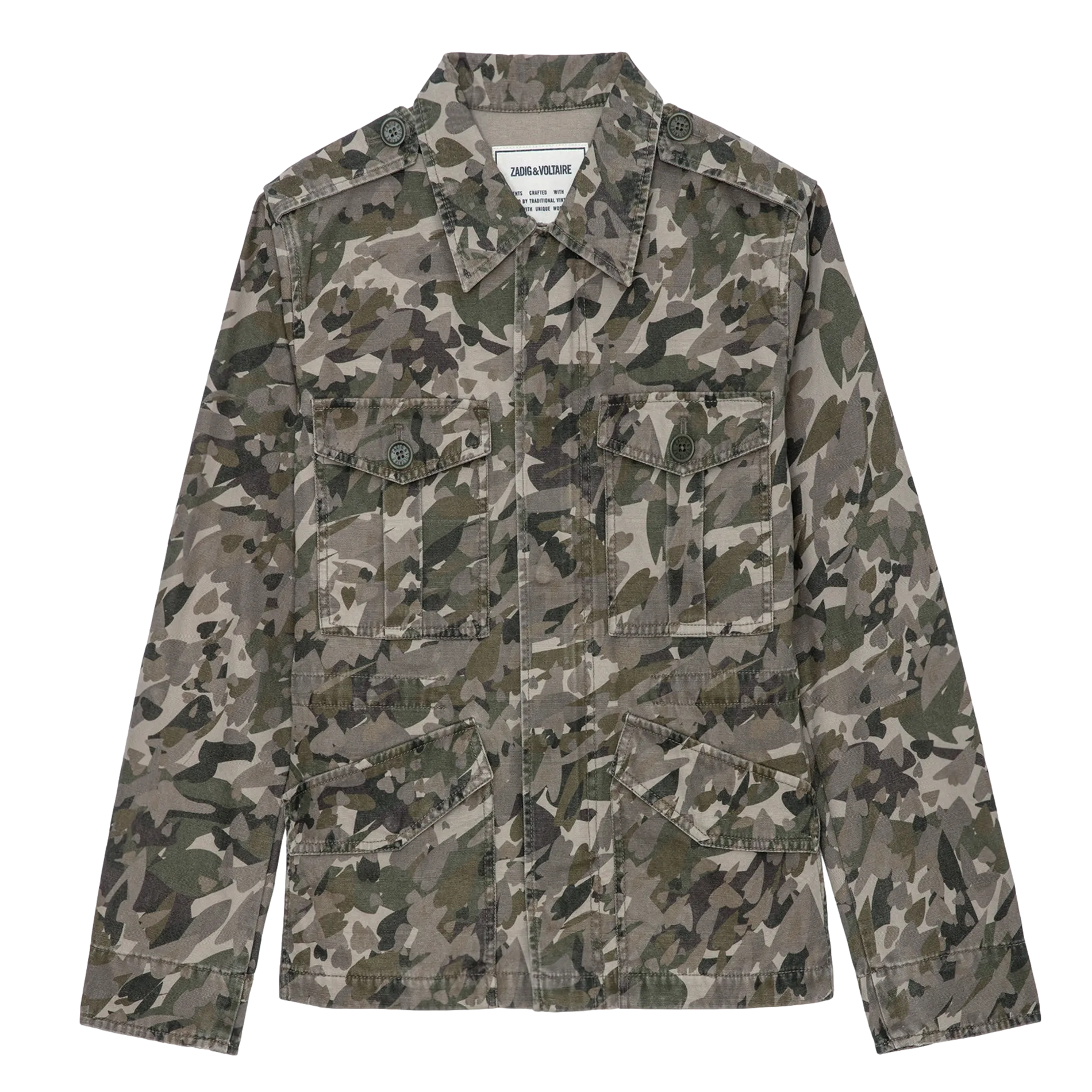 ZADIG&VOLTAIRE  Parka en coton bio imprimé krisa - Vert